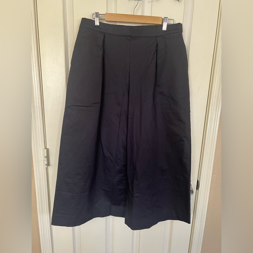 Mod Ref Black High Waist Wide Leg Culotte Pants Pleated Gaucho Size L
